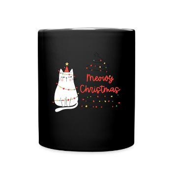 Miaou Noël - Joyeux Noël - - Mug uni - noir - Devant