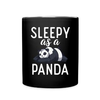 Panda Geschenke Panda Liebhaber - Tasse einfarbig - Schwarz - Vorne