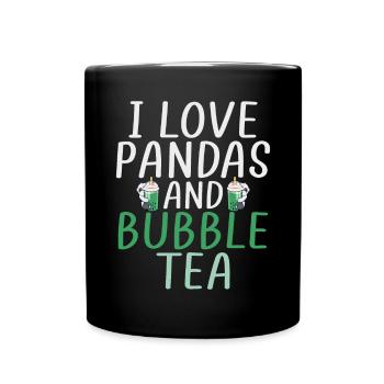 Panda Geschenke Panda Liebhaber - Tasse einfarbig - Schwarz - Vorne