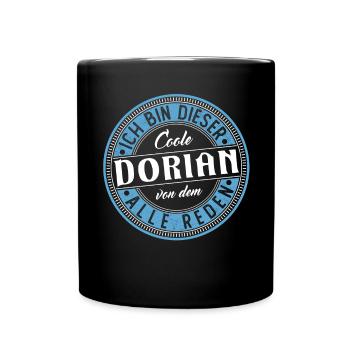 Dorian Geschenkidee Geschenk Geburtstag - Tasse einfarbig - Schwarz - Vorne