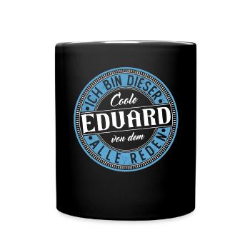 Eduard Geschenkidee Geschenk Geburtstag - Tasse einfarbig - Schwarz - Vorne