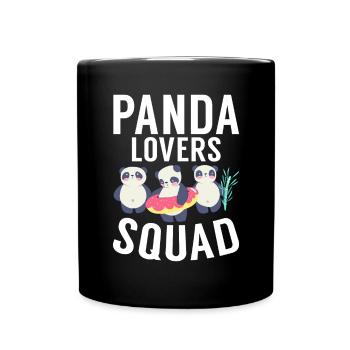 Panda Geschenke Panda Liebhaber - Tasse einfarbig - Schwarz - Vorne