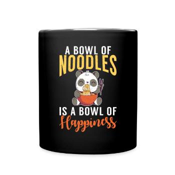 Panda Geschenke Panda Liebhaber - Tasse einfarbig - Schwarz - Vorne