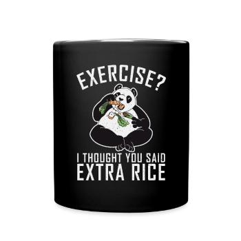 Panda Geschenke Panda Liebhaber - Tasse einfarbig - Schwarz - Vorne