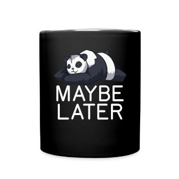 Panda Geschenke Panda Liebhaber - Tasse einfarbig - Schwarz - Vorne