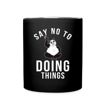 Panda Geschenke Panda Liebhaber - Tasse einfarbig - Schwarz - Vorne