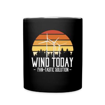 Wind Today Fan-Tastic Solution - Tasse einfarbig - Schwarz - Vorne