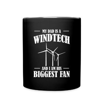 Mon père est une chemise Windtech Papa Papa Fête des pères - Mug uni - noir - Devant