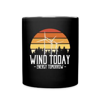 Wind Today Energy Tomorrow Shirt Cadeau - Mug uni - noir - Devant