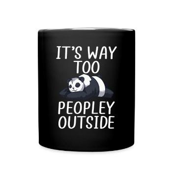 Panda Geschenke Panda Liebhaber - Tasse einfarbig - Schwarz - Vorne