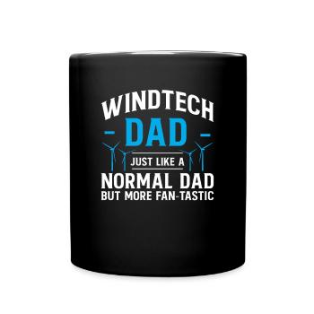 Windtech Dad Chemise Cadeau Fête des Pères Père - Mug uni - noir - Devant