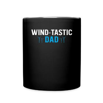 Wind-Tastic Dad Daddy Papa Father's Day - Full Colour Mug - black - Front