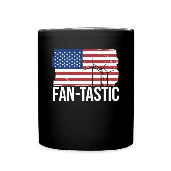 USA Flagge Fan-Tastic Shirt Geschenk - Tasse einfarbig - Schwarz - Vorne