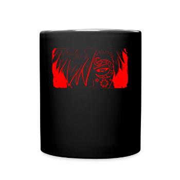 Bohemian Aesthetic Anime Boy Eyes Sun and Moon - Tasse einfarbig - Schwarz - Vorne