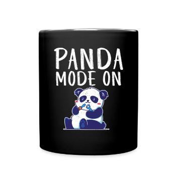 Panda Geschenke Panda Liebhaber - Tasse einfarbig - Schwarz - Vorne