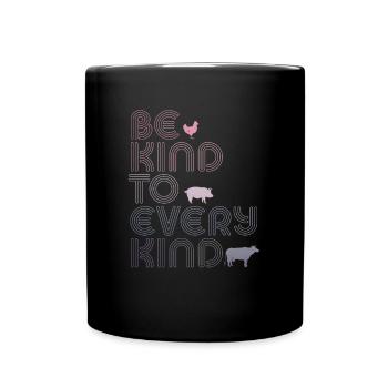 Be Kind To Every Kind Retro Vintage - Full Colour Mug - black - Front