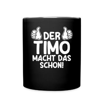 Timo - Tasse einfarbig - Schwarz - Vorne