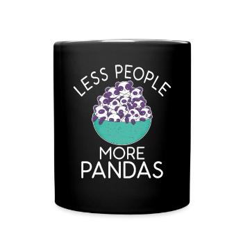 Panda Geschenke Panda Liebhaber - Tasse einfarbig - Schwarz - Vorne