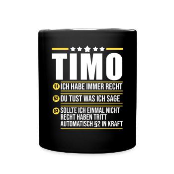 Timo - Tasse einfarbig - Schwarz - Vorne