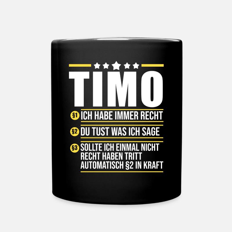 Timo - Tasse einfarbig - Schwarz