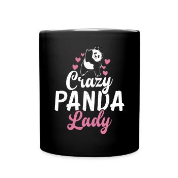 Panda Geschenke Panda Liebhaber - Tasse einfarbig - Schwarz - Vorne