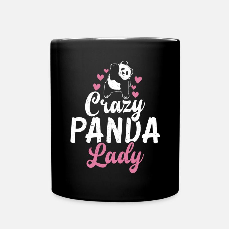 Panda Geschenke Panda Liebhaber - Tasse einfarbig - Schwarz