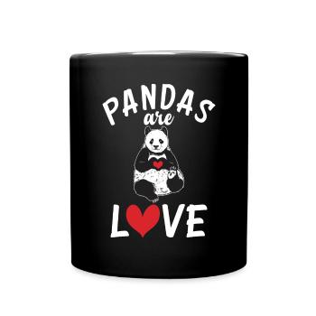 Panda Geschenke Panda Liebhaber - Tasse einfarbig - Schwarz - Vorne