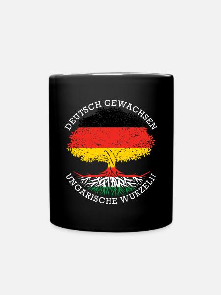 Deutsch Aufgewachsen Ungarische Wurzeln - Tasse einfarbig - Schwarz