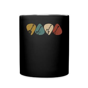 Guitare Vintage Guitariste Rock Music Band - Mug uni - noir - Devant