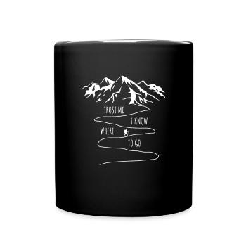Drôle de citation de randonnée montagne randonnée en montagne - Mug uni - noir - Devant