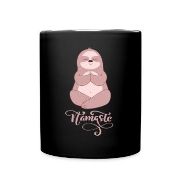 Yoga Women Men Fitness Spirituality Meditation - Full Colour Mug - black - Front