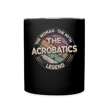 The Acrobatics Legend Retro Gymnastics Women Acrobatics - Full Colour Mug - black - Front