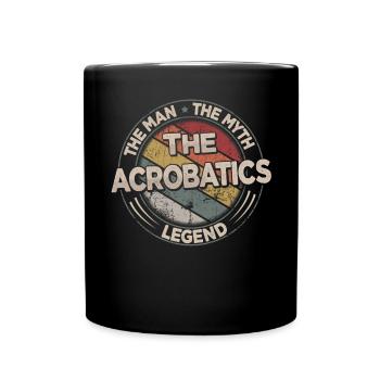 The Acrobatics Legend Retro Gymnastics Men - Full Colour Mug - black - Front