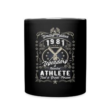 Vintage 1981 Baseball Cadeau d’anniversaire Hobby - Mug uni - noir - Devant
