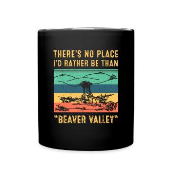 Vintage Il n’y a pas d’endroit où je préfère être que castor - Mug uni - noir - Devant