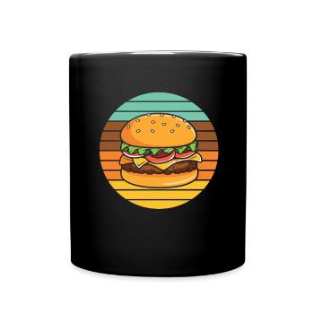 Hamburger - Tasse einfarbig - Schwarz - Vorne