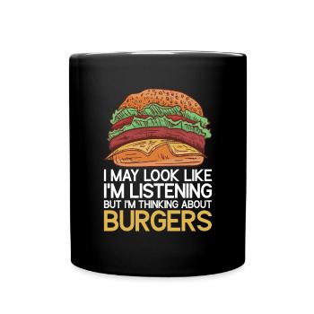 Hamburger - Tasse einfarbig - Schwarz - Vorne