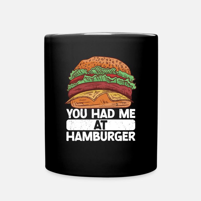 Hamburger - Tasse einfarbig - Schwarz