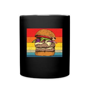 Hamburger - Tasse einfarbig - Schwarz - Vorne