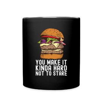 Hamburger - Tasse einfarbig - Schwarz - Vorne