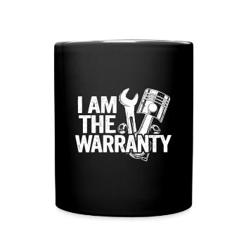 Ich bin der Garantie-Rennwagen-Teile-Reparatur-Typ Lustig - Tasse einfarbig - Schwarz - Vorne