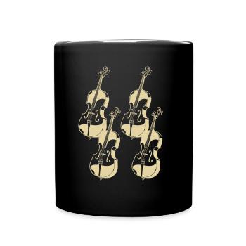 Cello Cellospieler Cellist - Tasse einfarbig - Schwarz - Vorne
