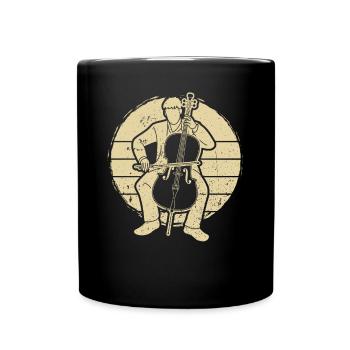 Cello cello player cellist - Full Colour Mug - black - Front