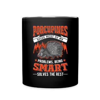 Porcupine Gift Porcupine - Full Colour Mug - black - Front