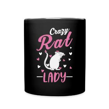 Crazy Rat lady Crazy Rats Woman - Mug uni - noir - Devant