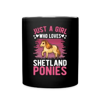 Shetland Pony Girl Shetland Pony Shetty - Full Colour Mug - black - Front