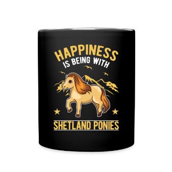 Poney Shetland Lucky Poney Shetland Shetty - Mug uni - noir - Devant