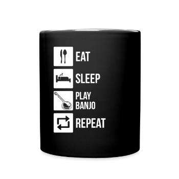 Banjo Banjo player Banjoist - Full Colour Mug - black - Front