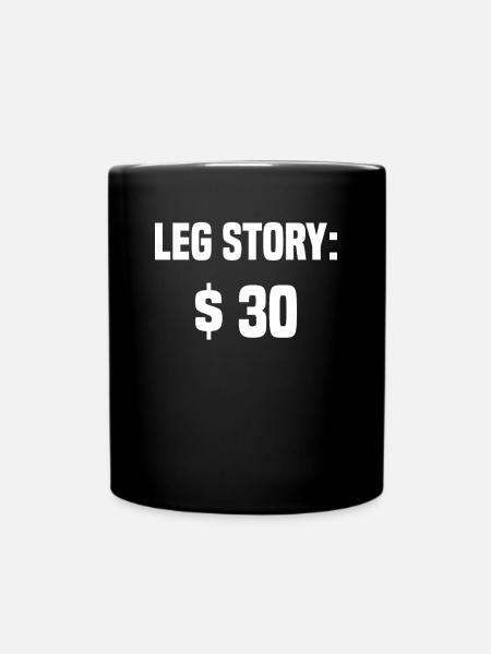 Leg amputee leg - Full Colour Mug - black