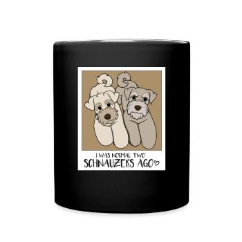 Zwergschnauzer - Tasse einfarbig - Schwarz - Vorne